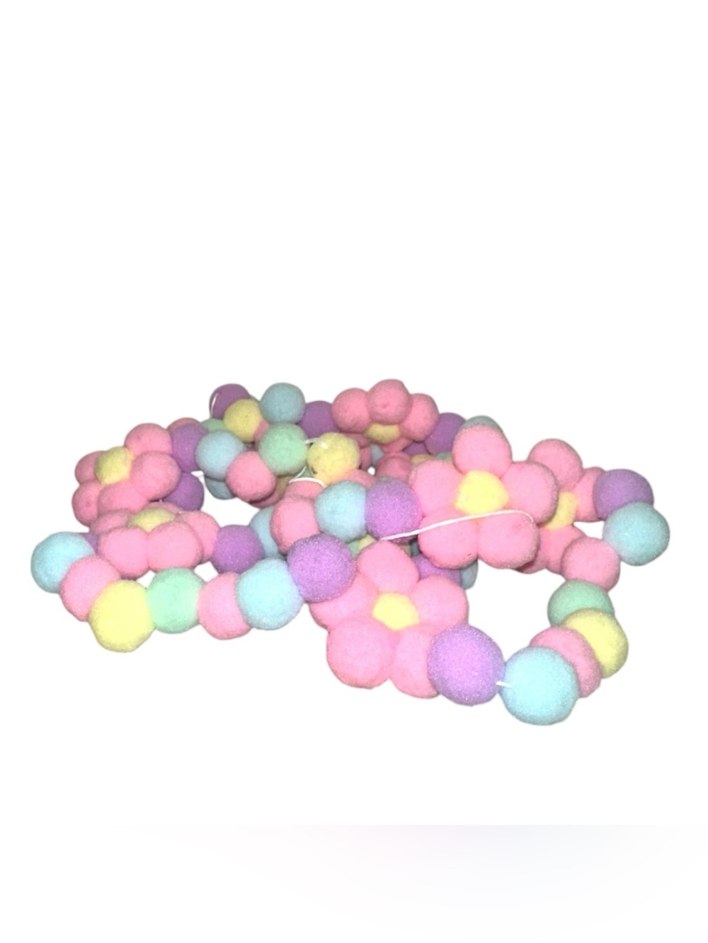 Pastel Pom Pom Flower Garland